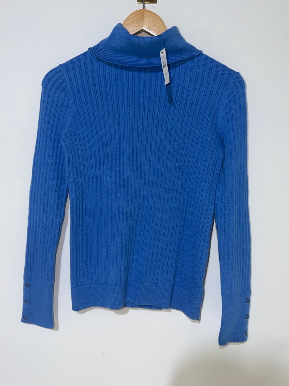 Talbots Royal Blue Ribbed Turtleneck Sweater size small NWT
